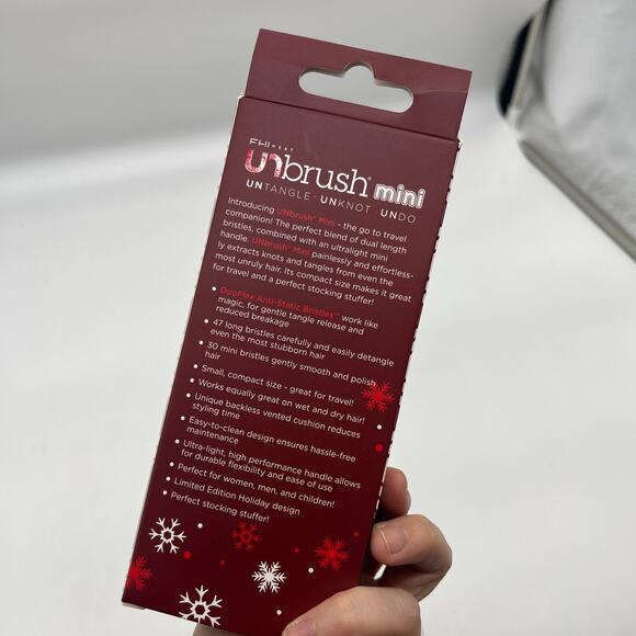 UNbrush Mini Detangling Hair Brush Travel Gift Holiday Chrome Green New - Picture 8 of 8